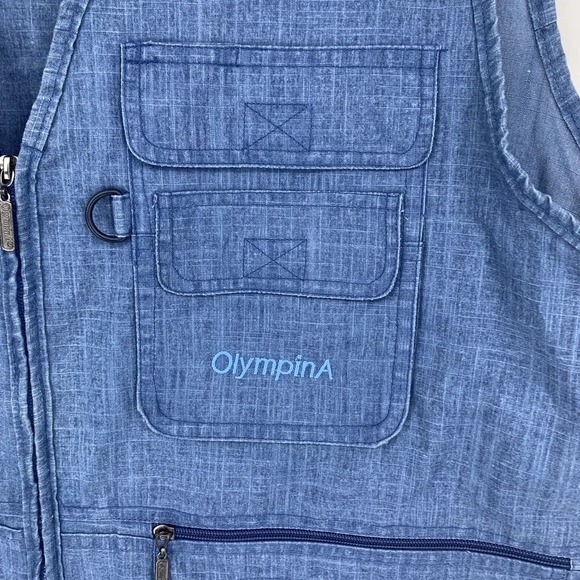 Men's Linen Hunting Travel Utility Vest - SZ 2XL - Multi-Pocketed M560 - Picture 4 of 12